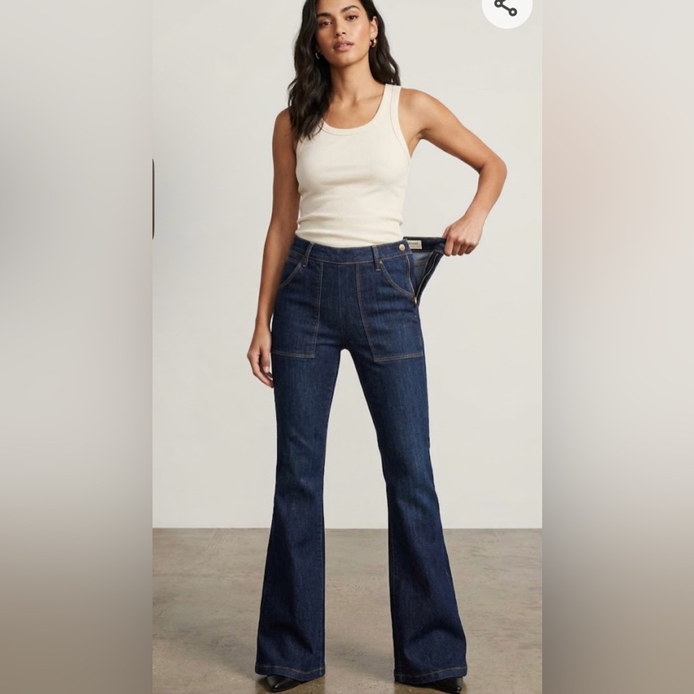 Frame Denim Indigo Flare Jeans
